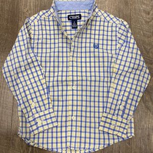 Excellent condition chaps button-down boys plaid shirt size 4